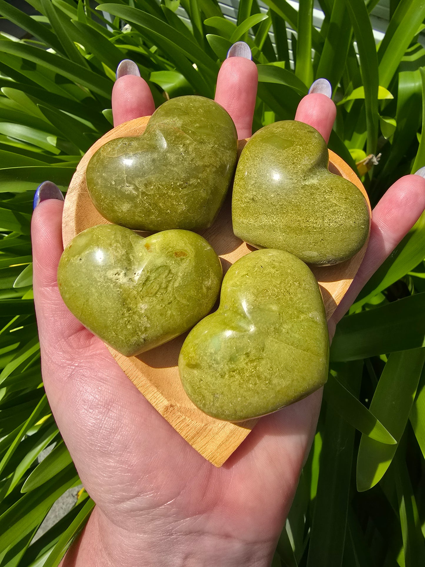 Green Opal Medium Heart