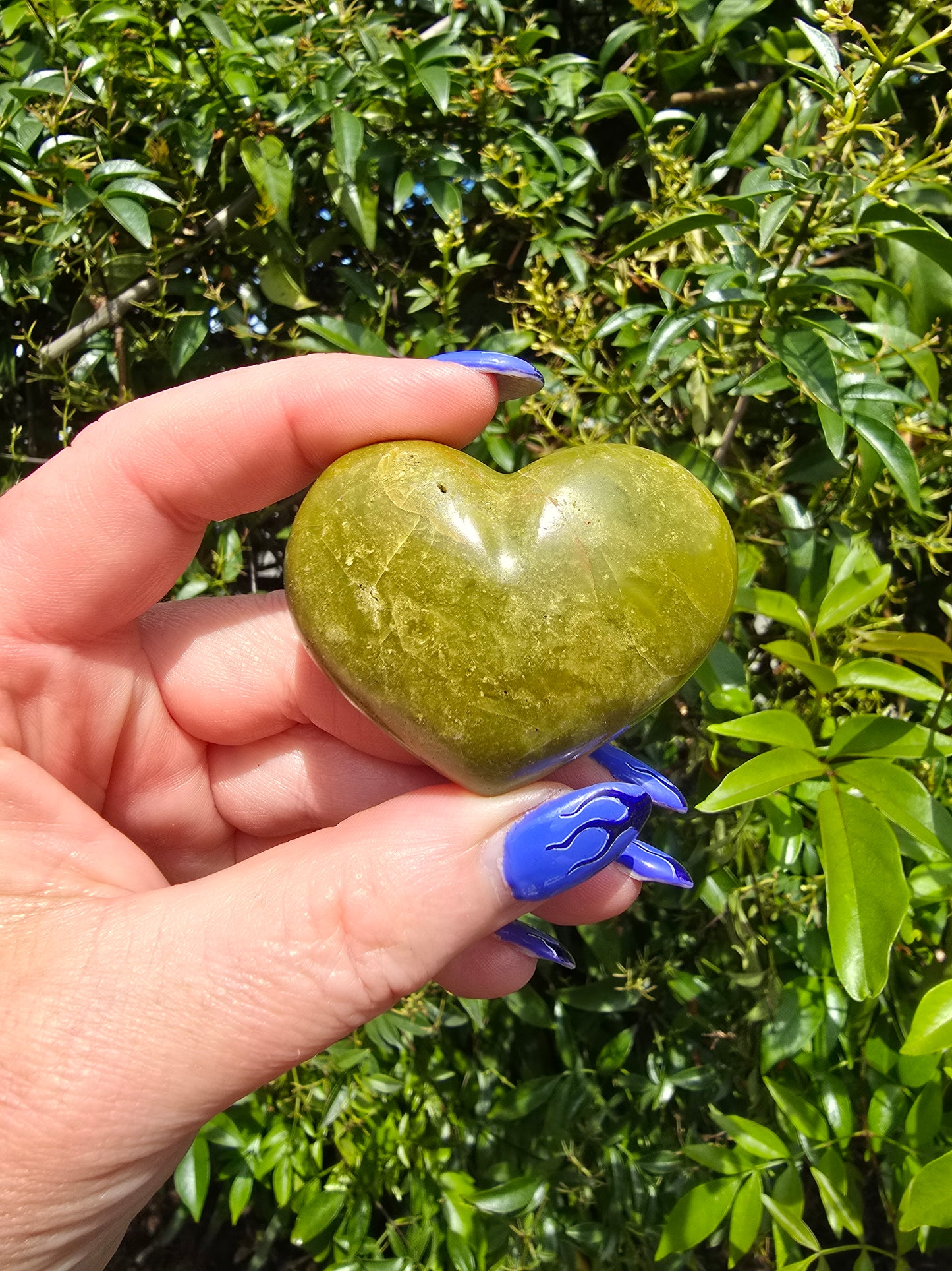 Green Opal Medium Heart