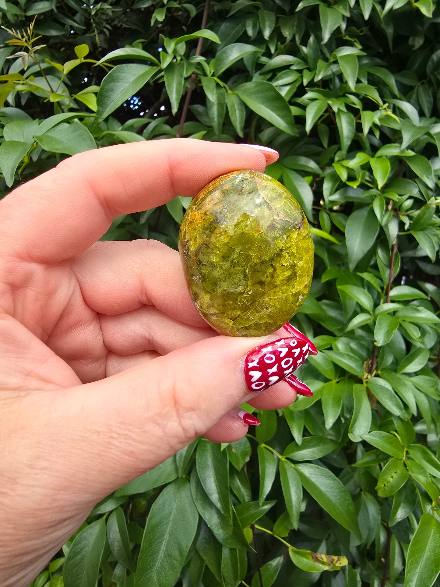 Green Opal Small Palm Stone