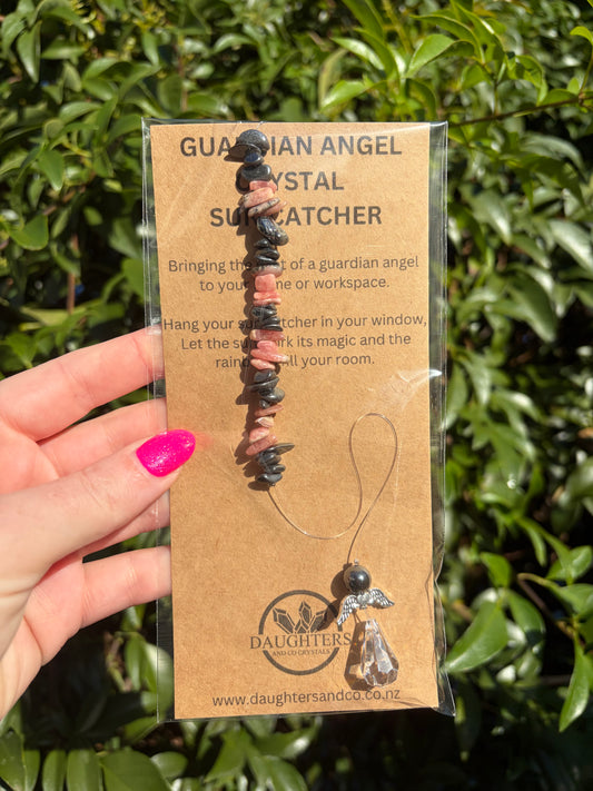 Rhodochrosite & Hematite | Guardian Angel Sun Catcher