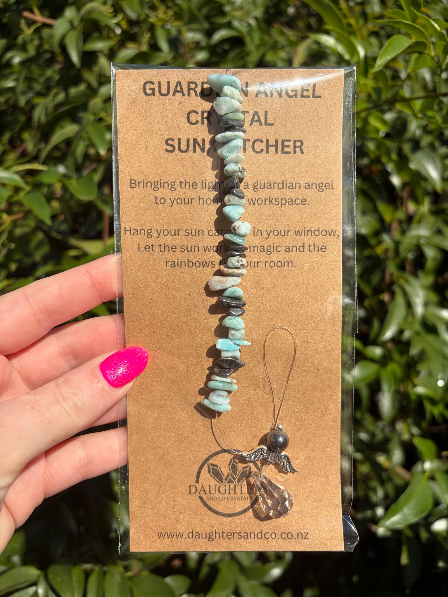 Larimar & Hematite | Guardian Angel Sun Catcher