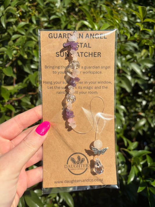 Rose Quartz & Amethyst | Guardian Angel Sun Catcher A