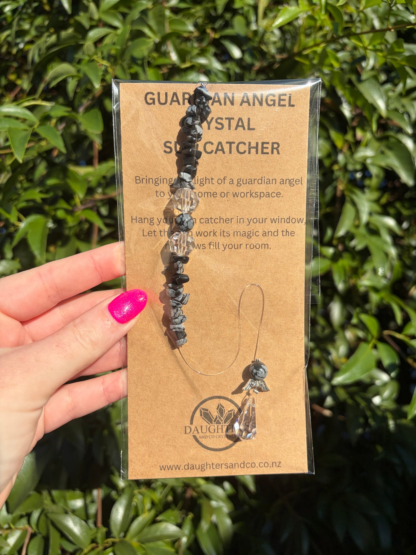 Snowflake Obsidian | Guardian Angel Sun Catcher