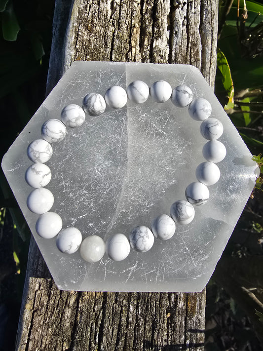 Howlite | Round Bead Bracelet