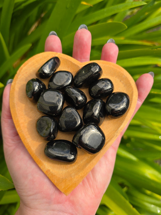Jet Tumbled Stone