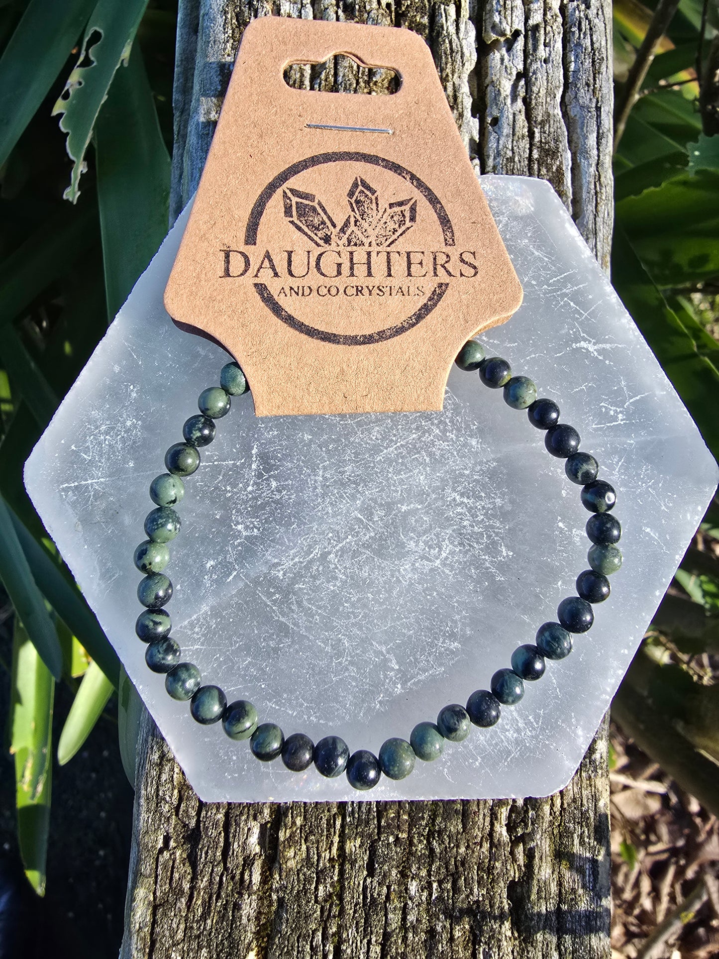 Kambaba Jasper | Round Bead Bracelet 4 mm