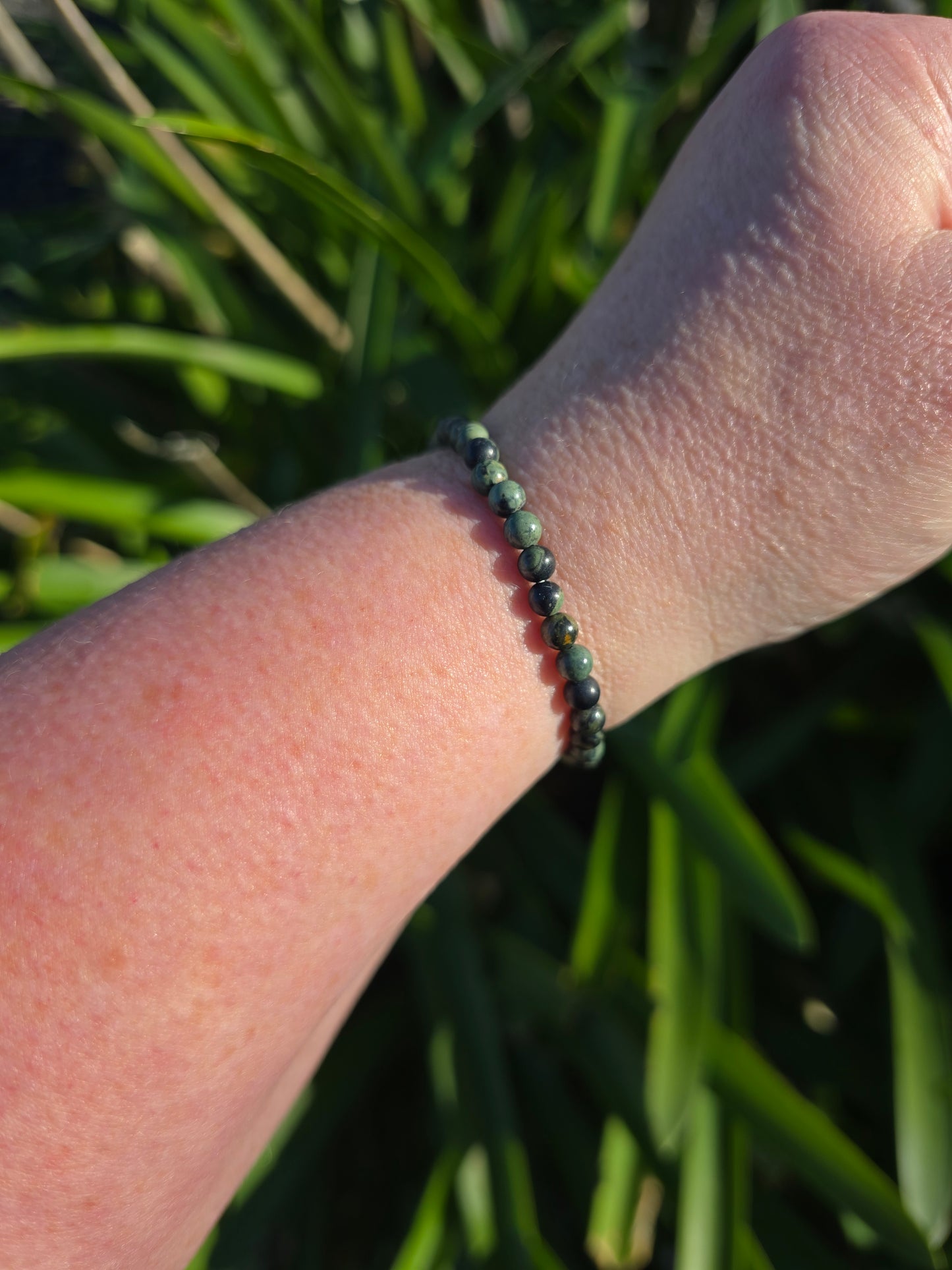 Kambaba Jasper | Round Bead Bracelet 4 mm