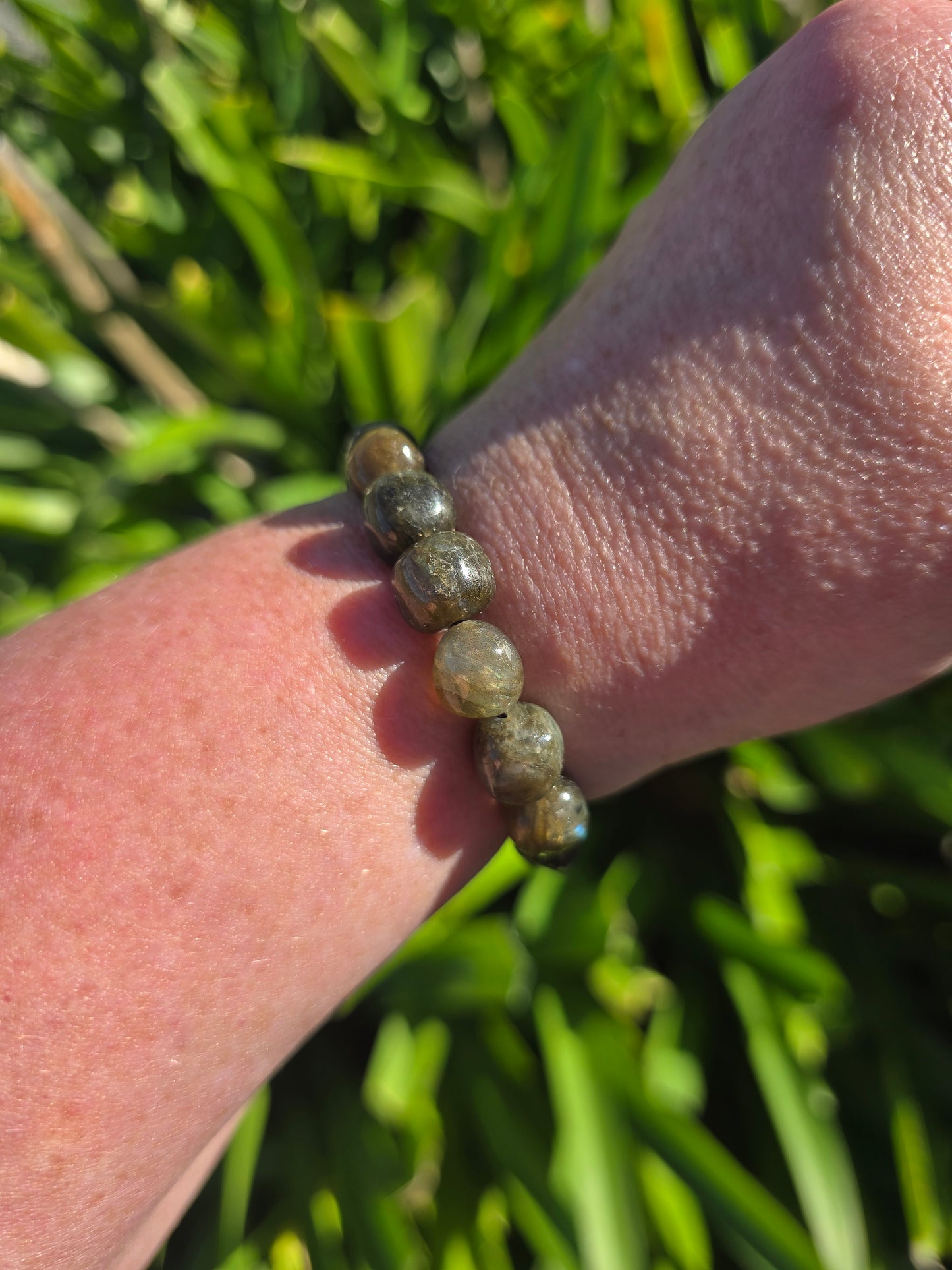 Labradorite | Large Nugget Bead Bracelet