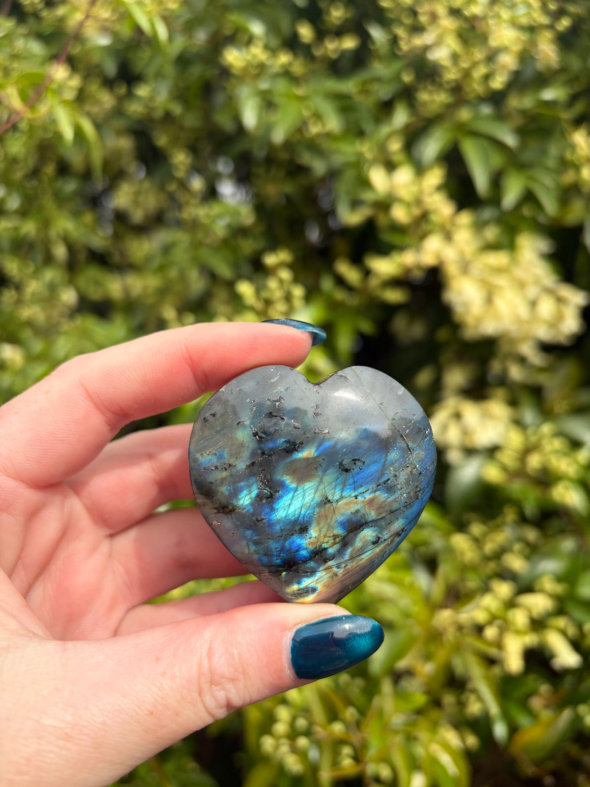 Labradorite Self Standing Heart A