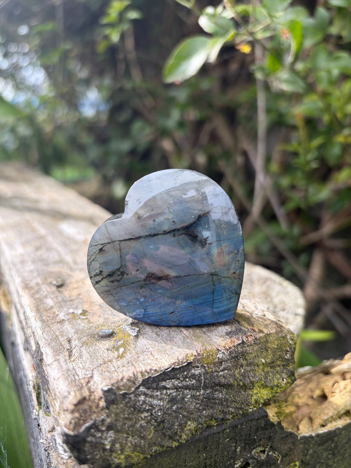 Labradorite Self Standing Heart A