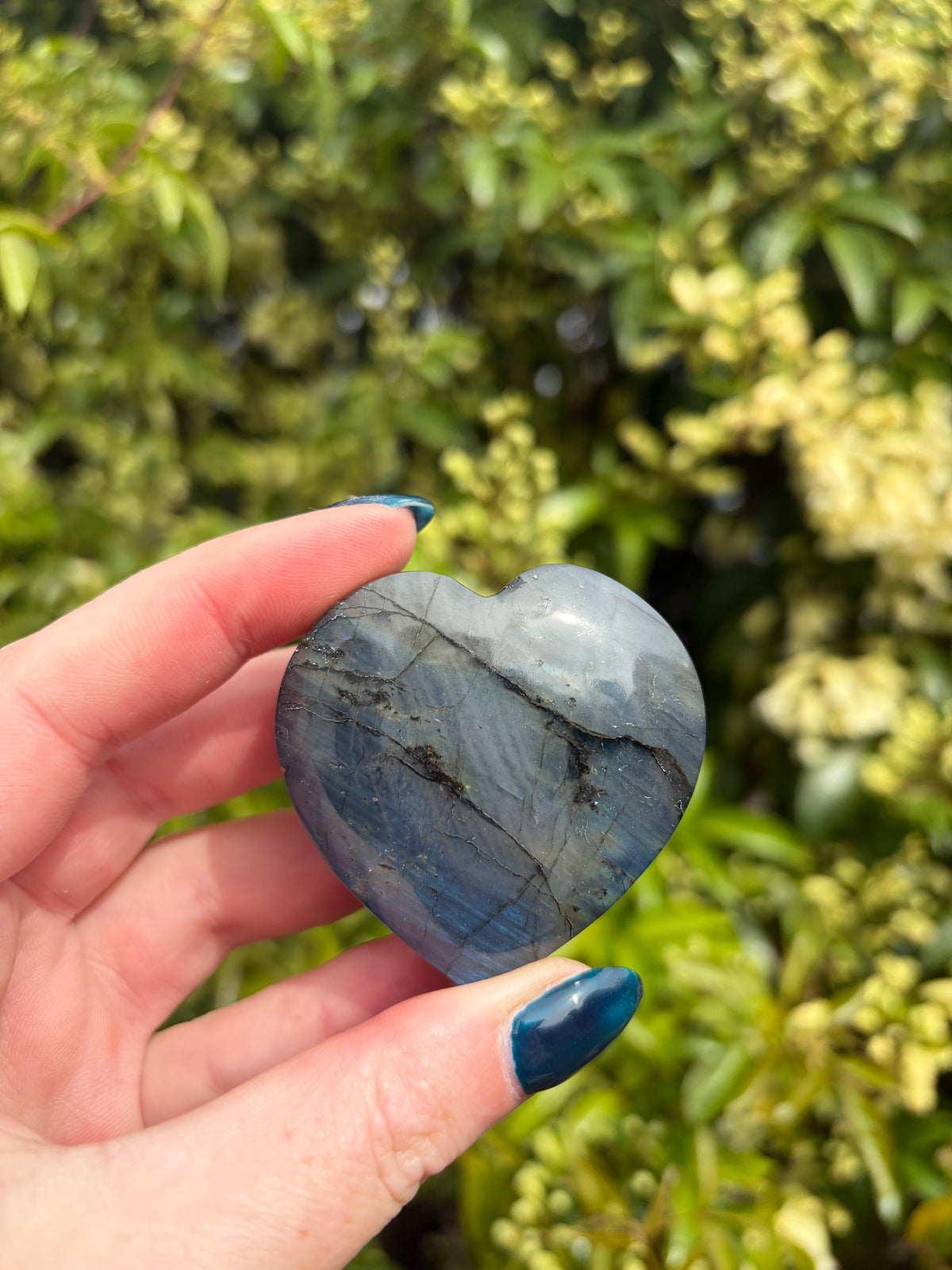 Labradorite Self Standing Heart A