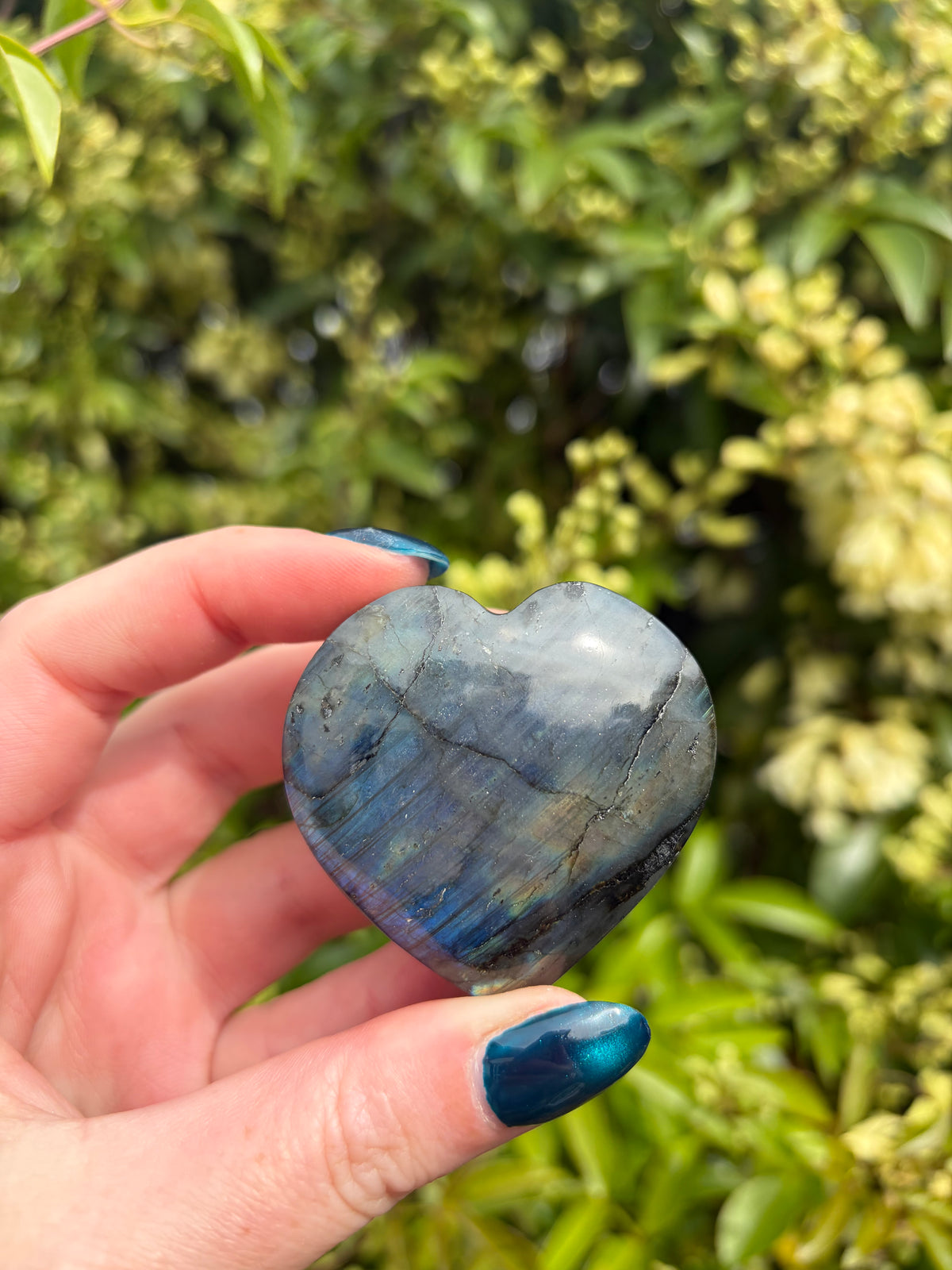 Labradorite Self Standing Heart C