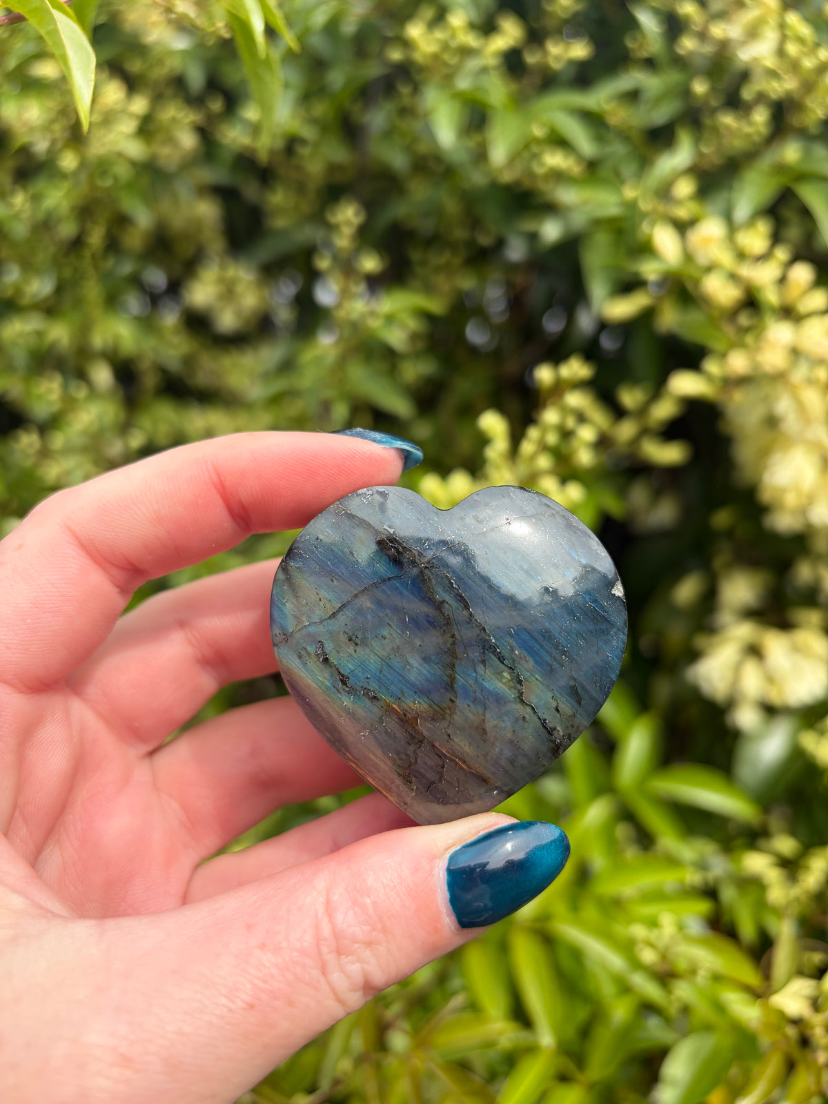 Labradorite Self Standing Heart C