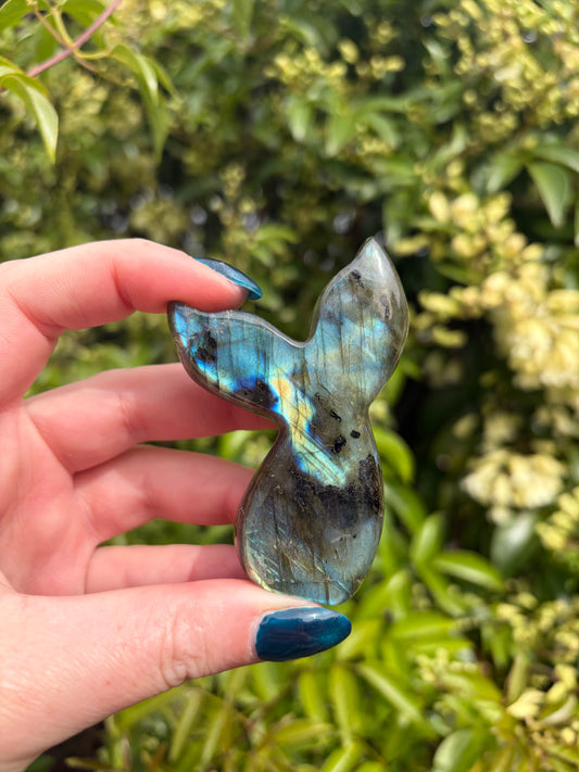 Labradorite Self Standing Mermaid Tail A