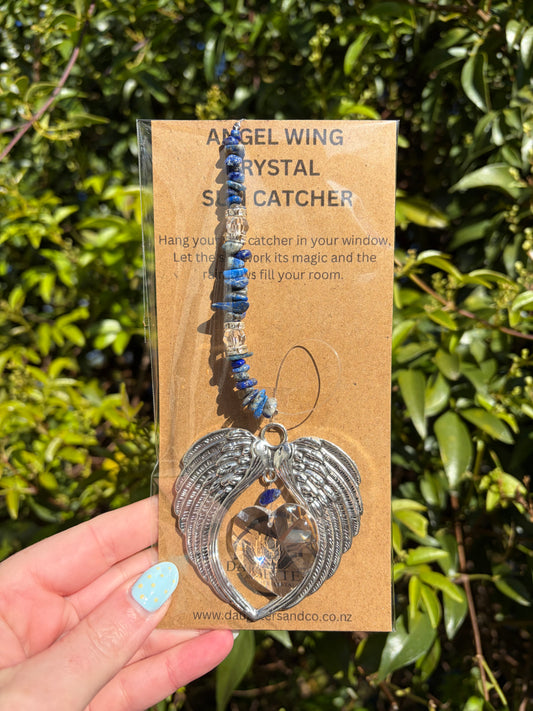 Lapis Lazuli | Angel Wing Heart Sun Catcher