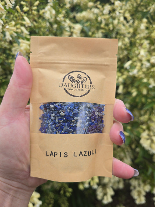 Lapis Lazuli Crystal Chip 100 gms Bag