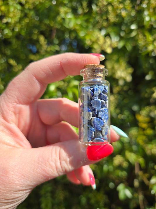 Lapis Lazuli Crystal Chip Bottle