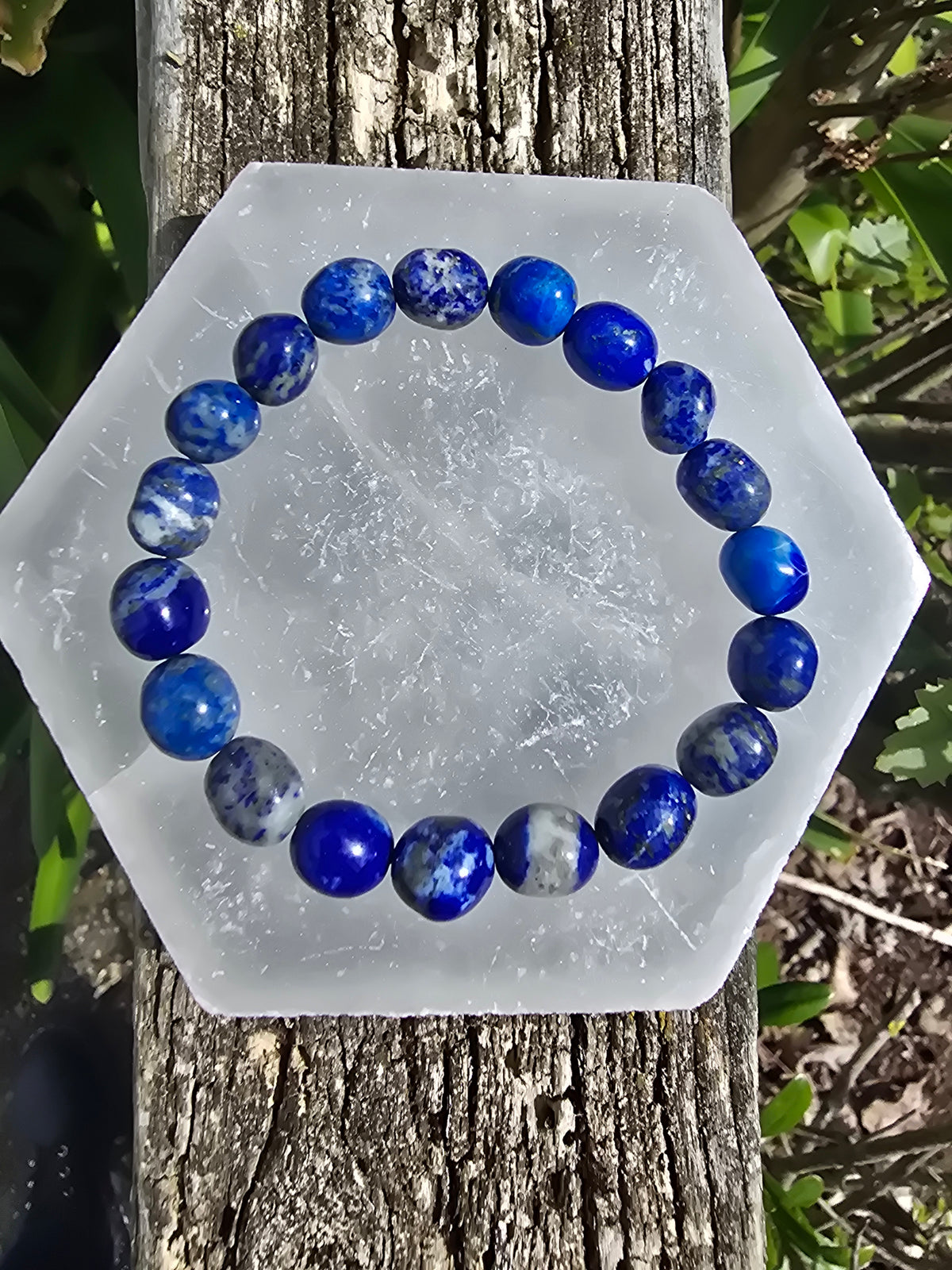 Lapis Lazuli | Nugget Bead Bracelet 8 mm