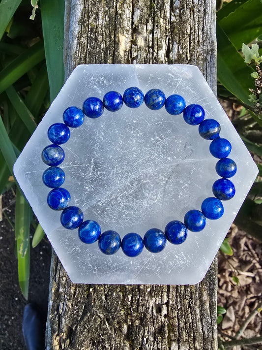Lapis Lazuli | Round Bead Bracelet 8 mm