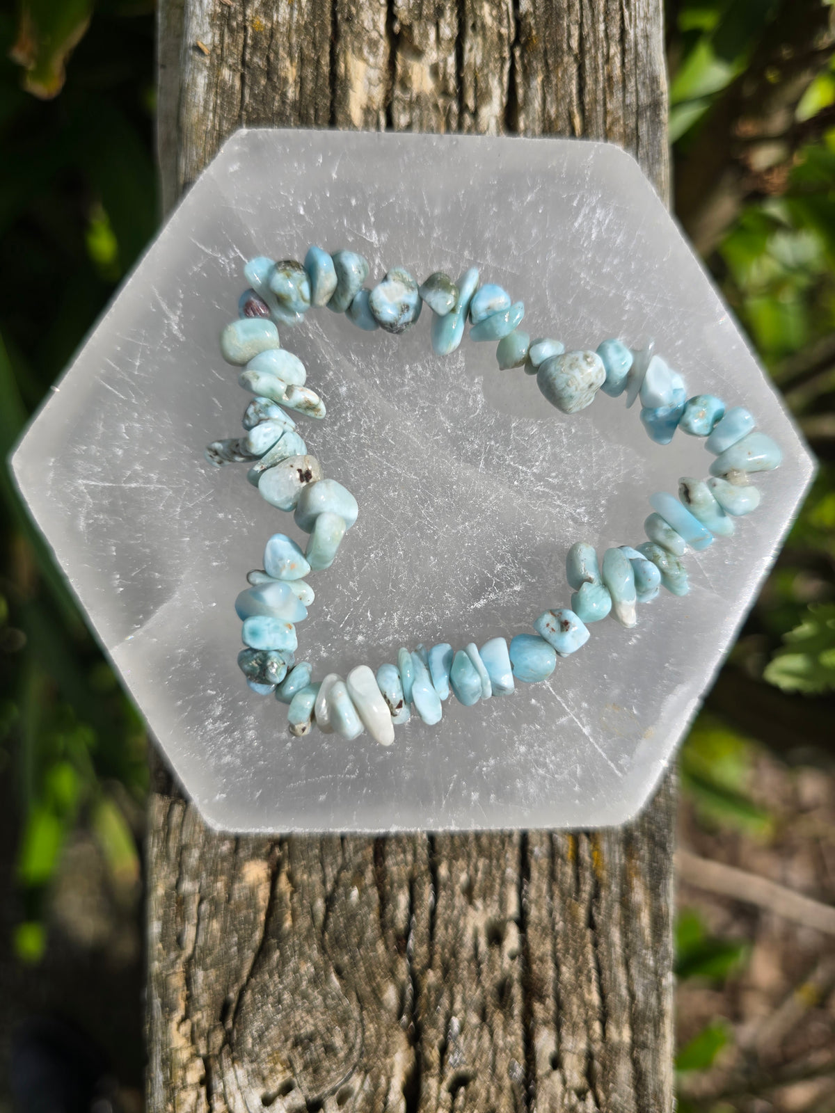 Larimar | Crystal Chip Bracelet