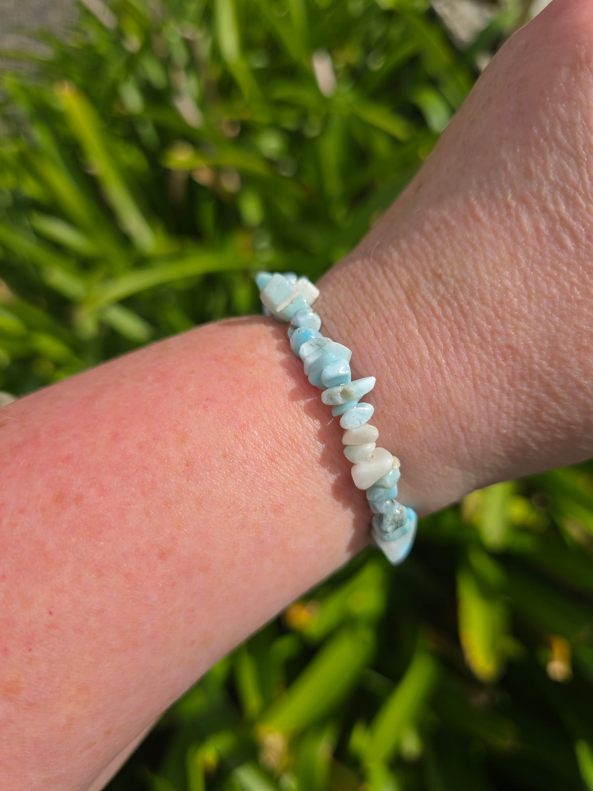 Larimar | Crystal Chip Bracelet