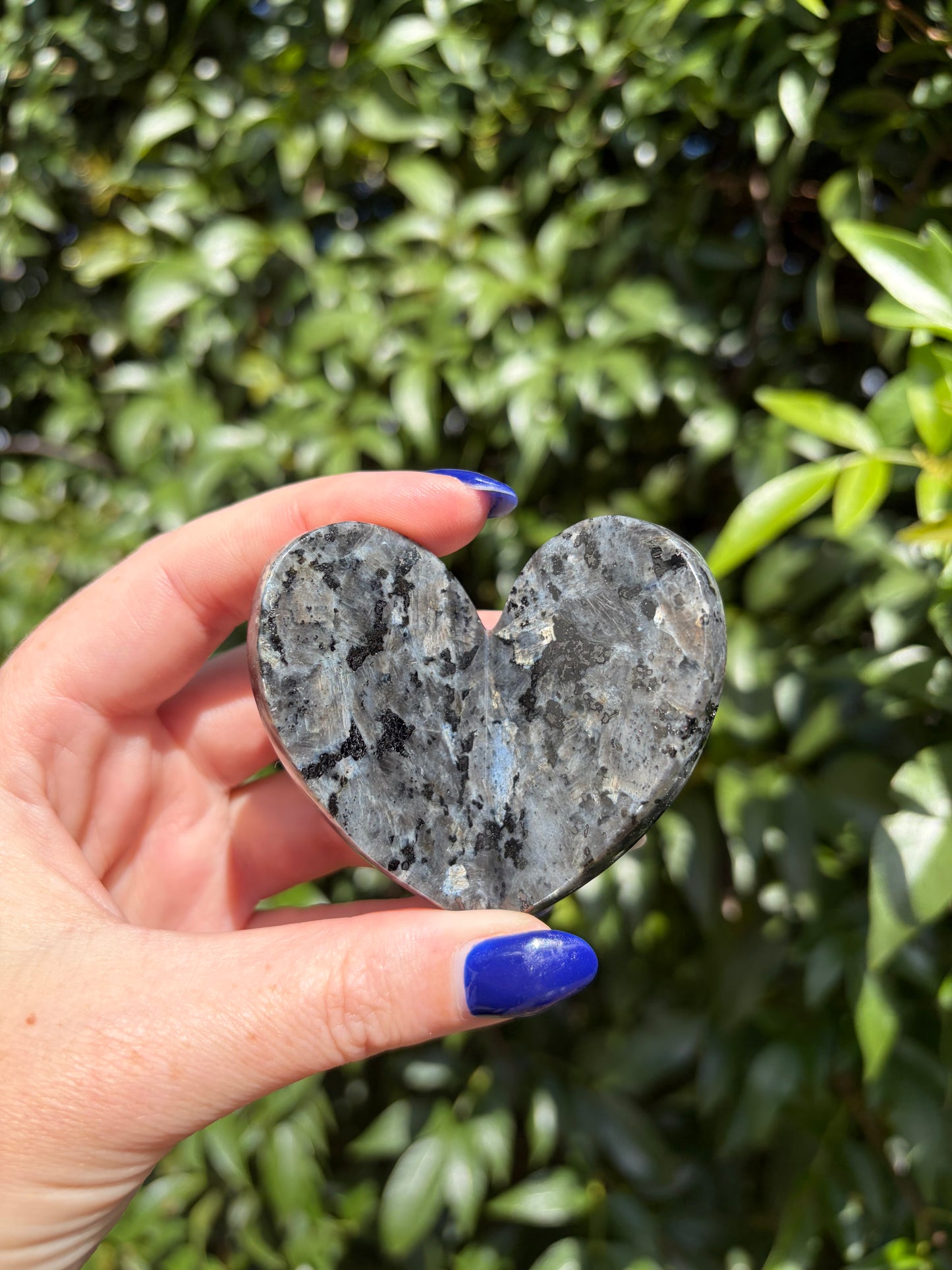 Larvikite 3D Large Heart