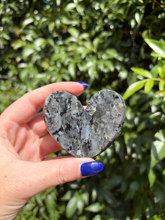 Larvikite 3D Large Heart