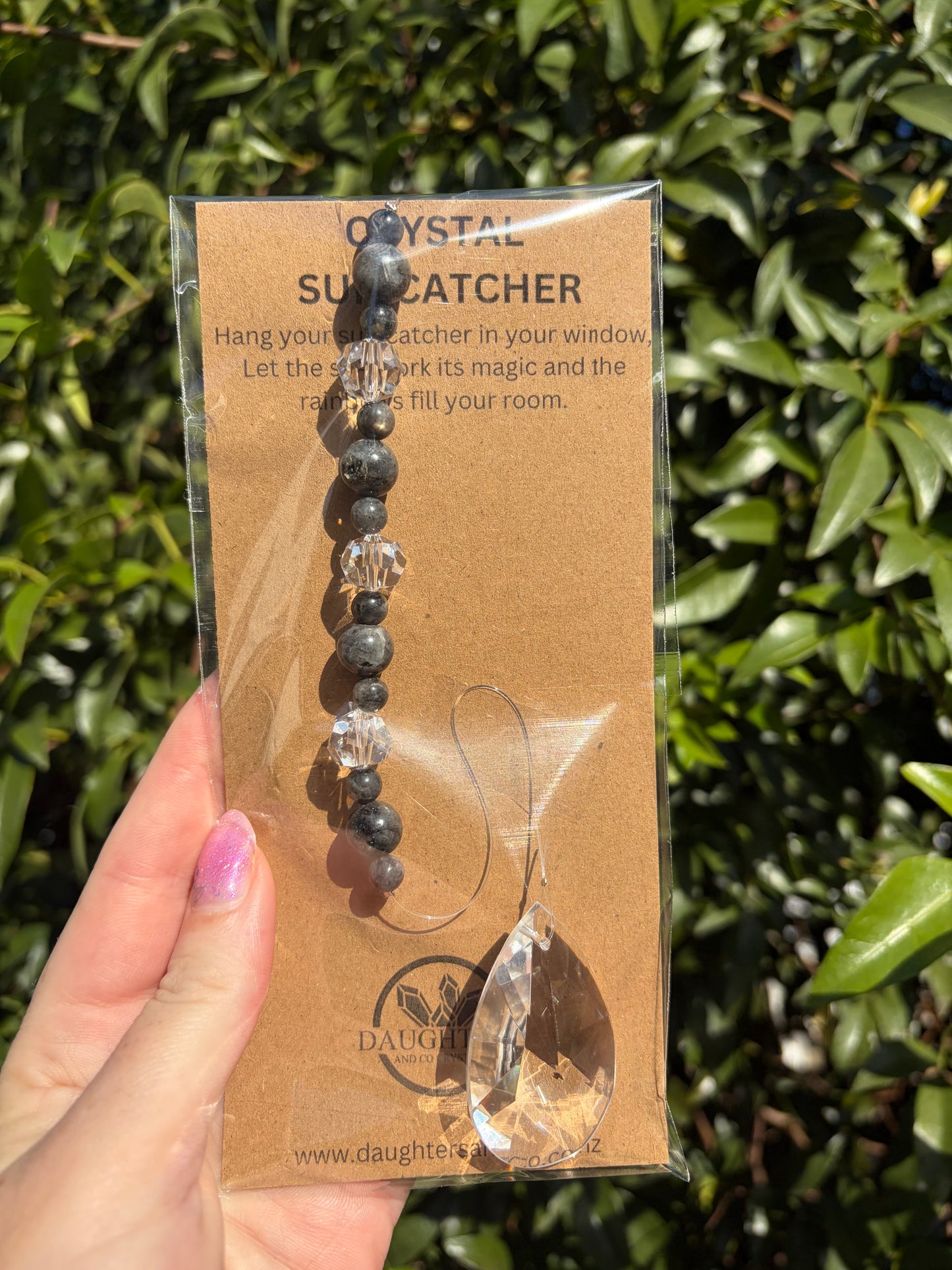 Larvikite | Tear Drop Sun Catcher
