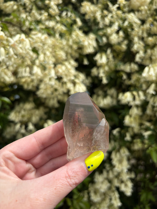 Lemurian Smoky Quartz Semi Polished Point B