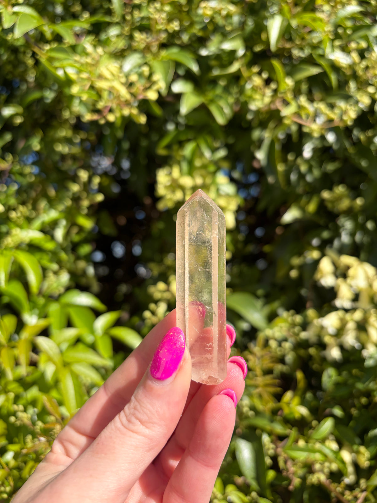Lemurian Smoky Quartz Semi Polished Point j