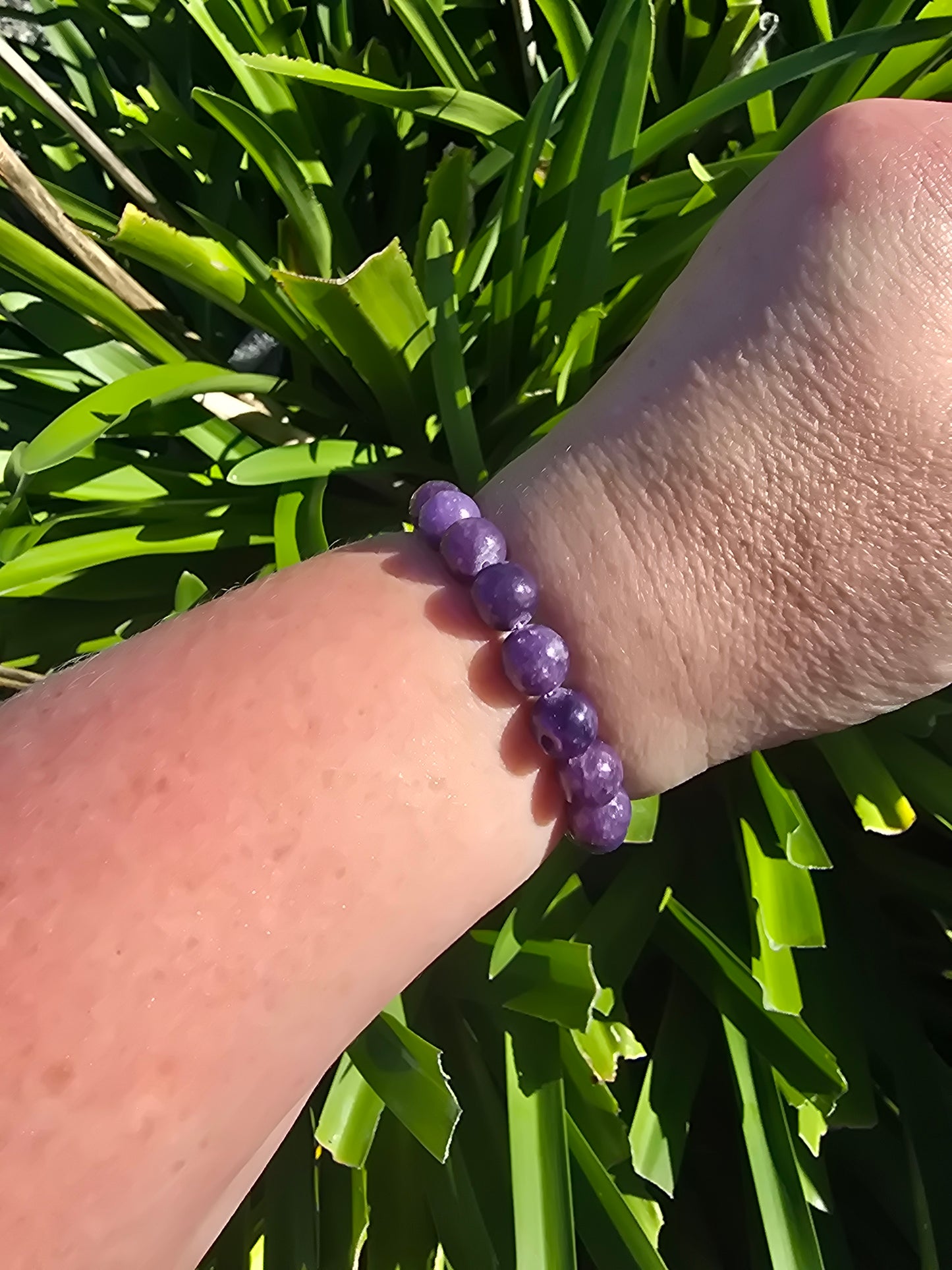 Lepidolite | Large Round Bead Bracelet