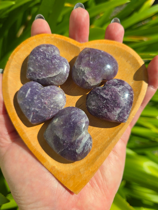Lepidolite Small Heart
