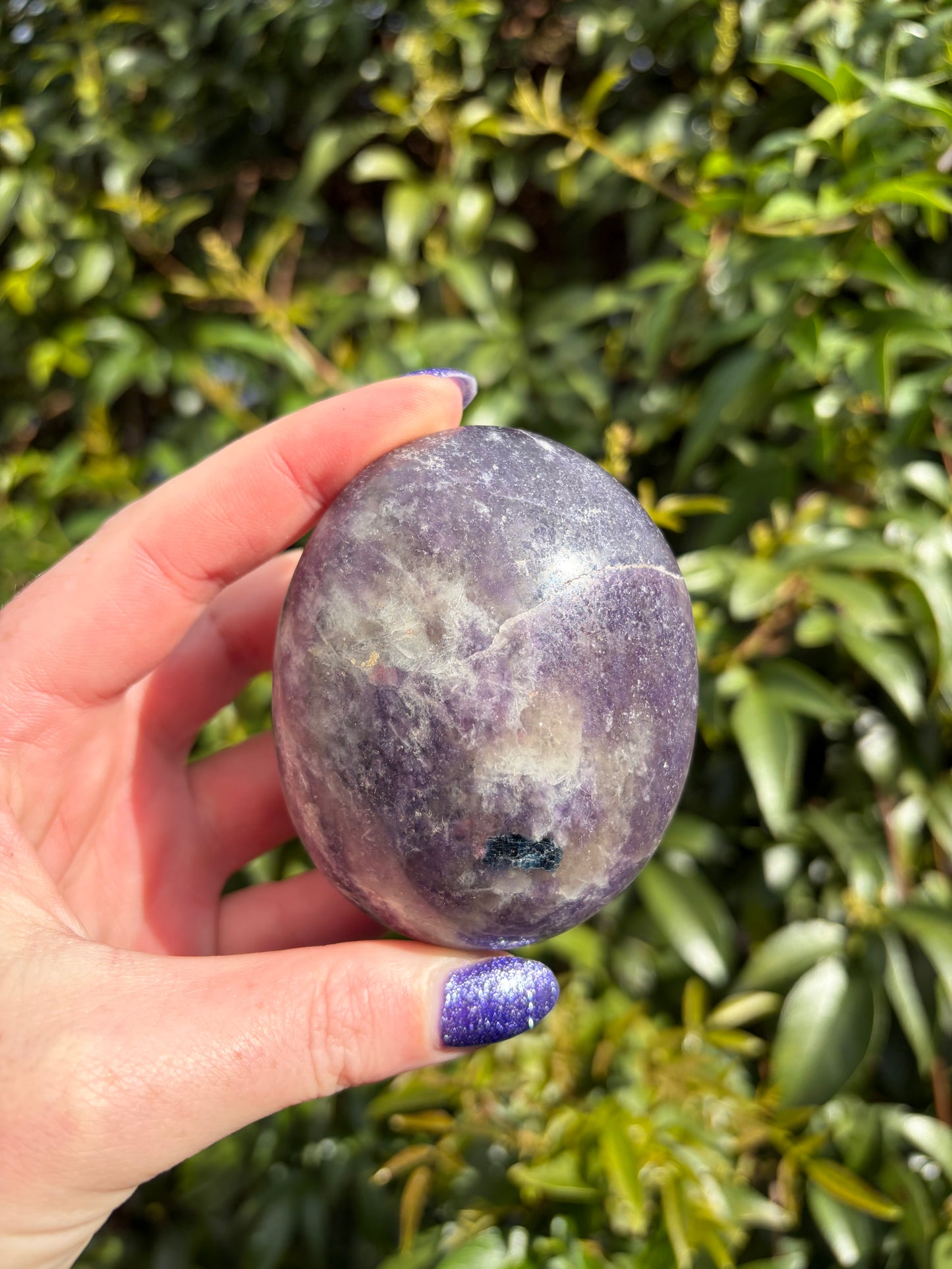 Lepidolite Palm Stone B