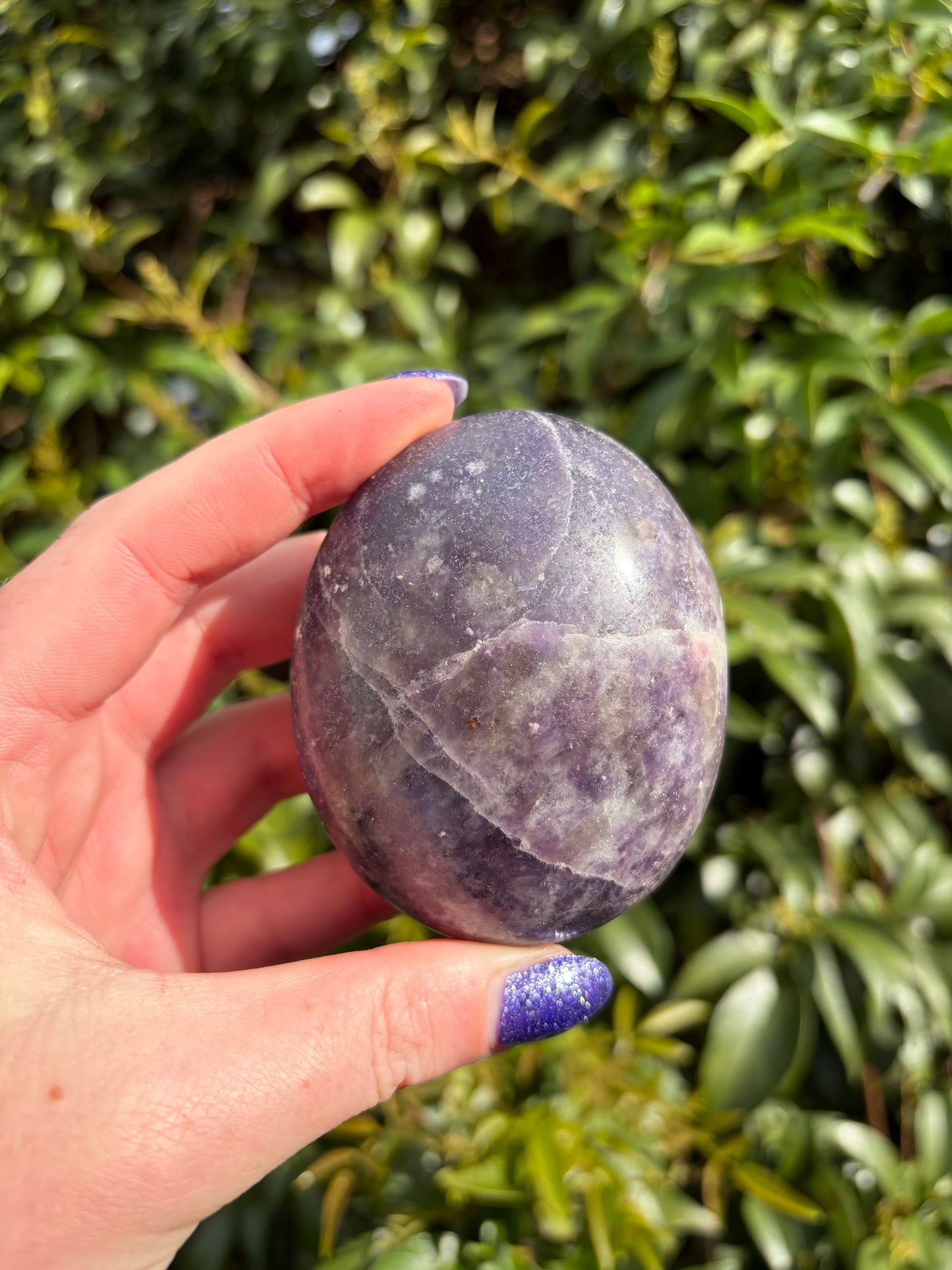 Lepidolite Palm Stone B