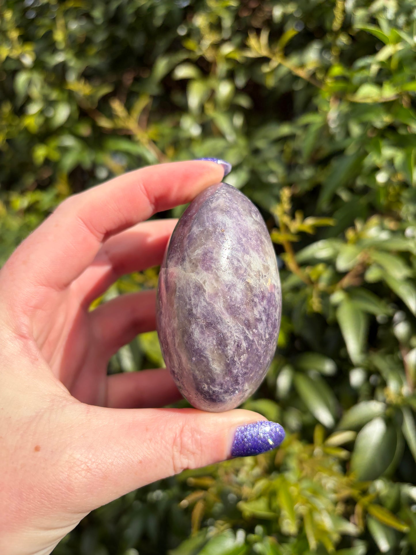 Lepidolite Palm Stone B