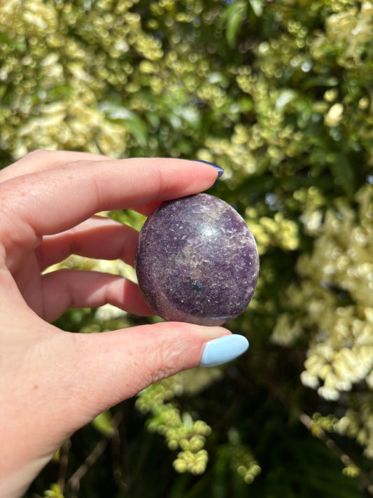 Lepidolite Palm Stone F