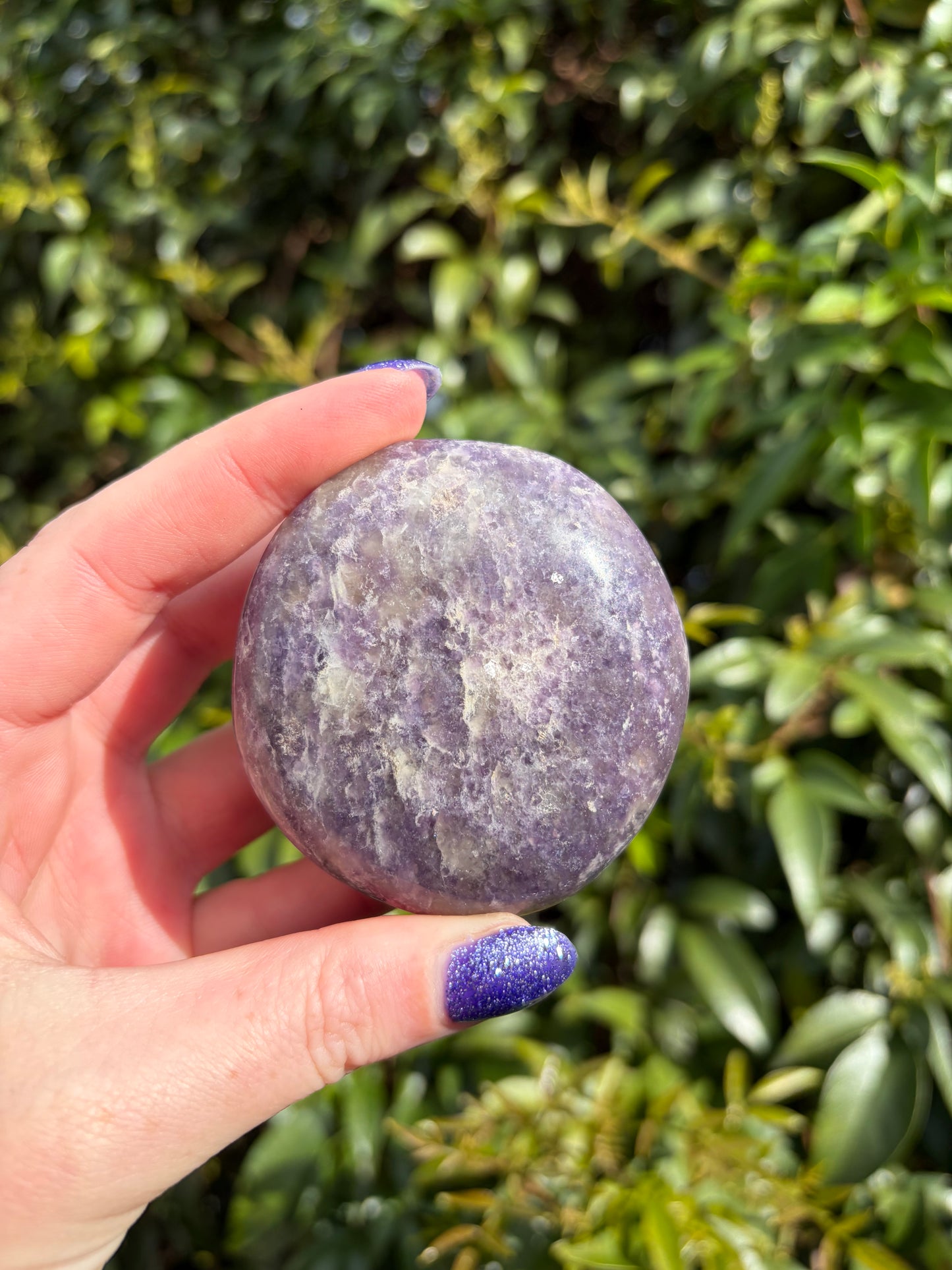 Lepidolite Palm Stone G