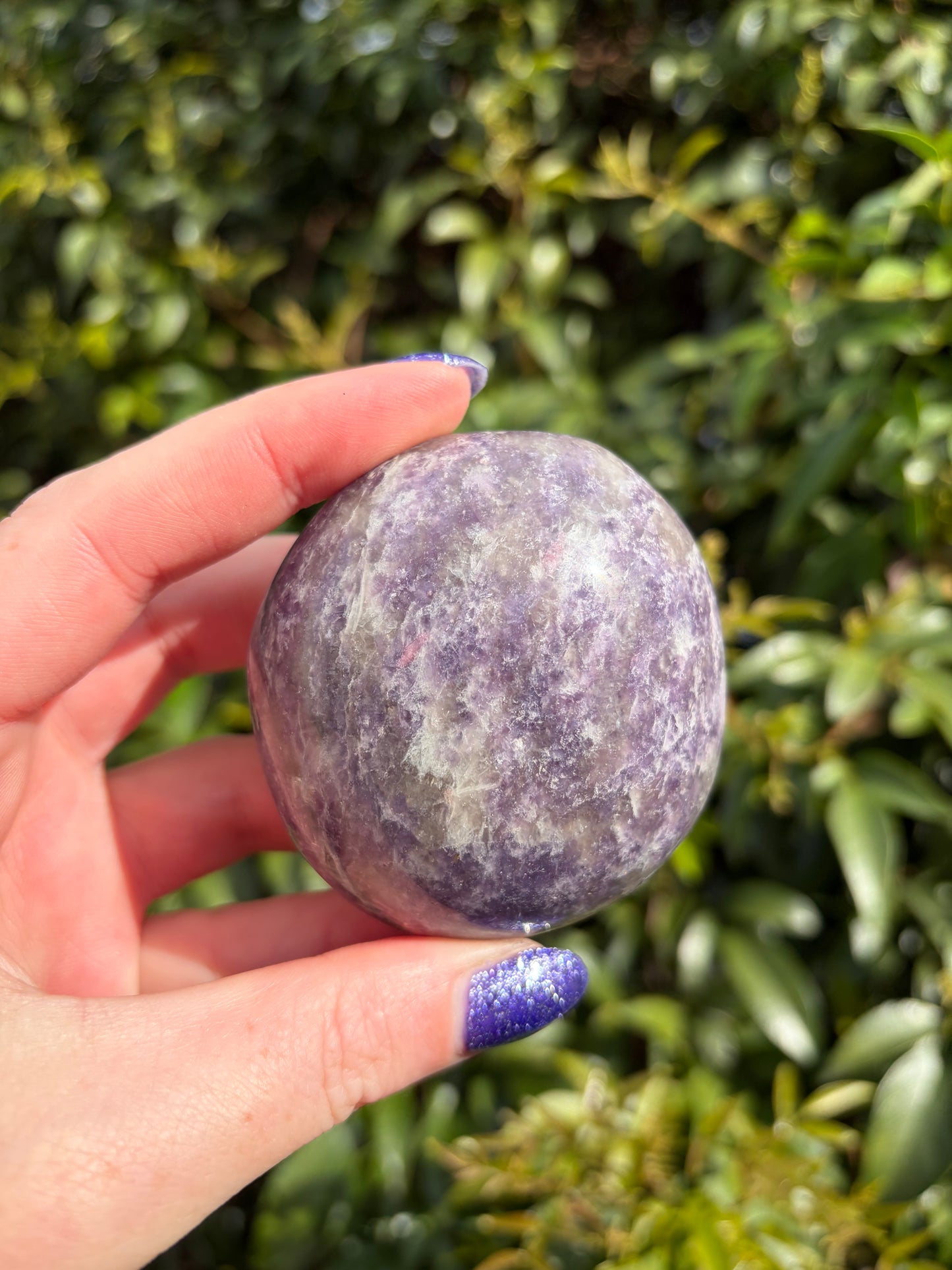 Lepidolite Palm Stone G