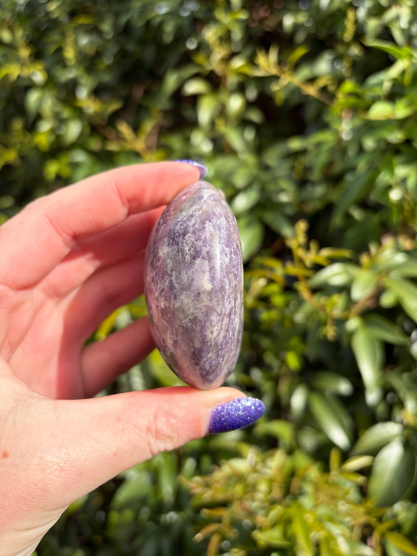 Lepidolite Palm Stone G