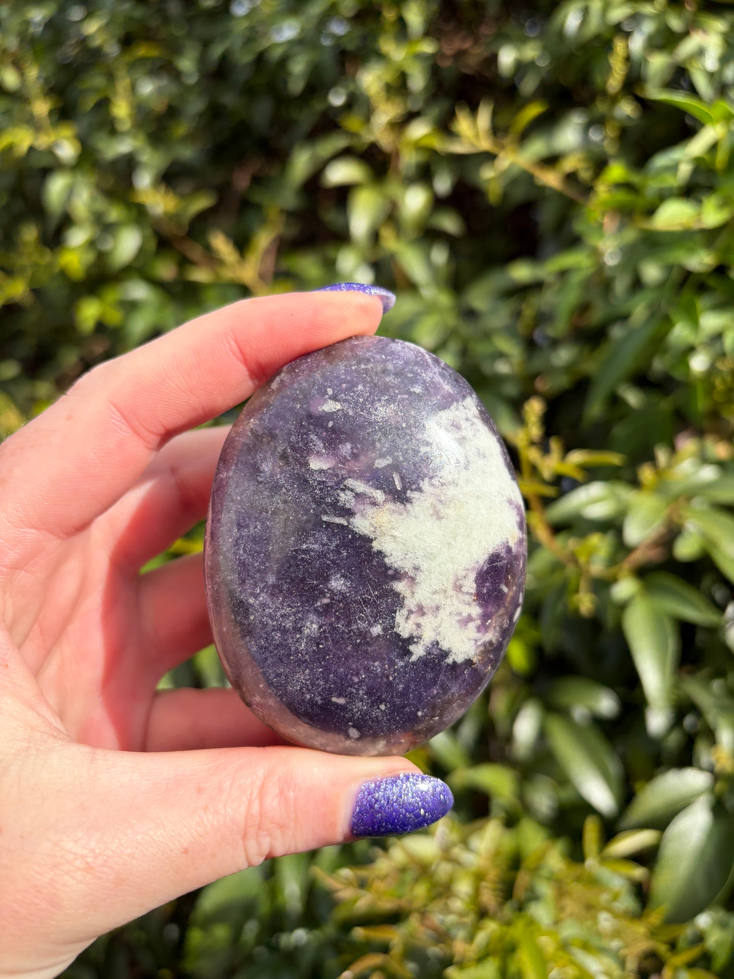 Lepidolite Palm Stone H