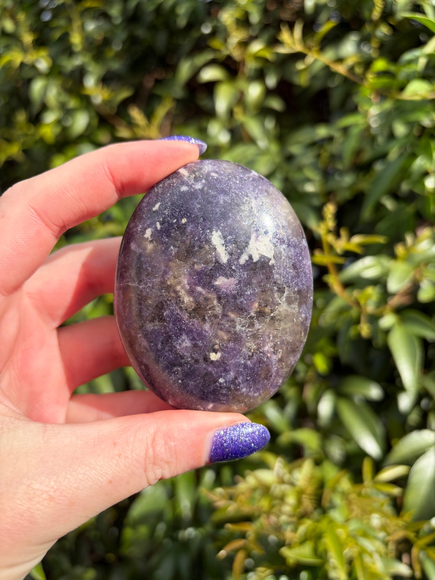 Lepidolite Palm Stone H