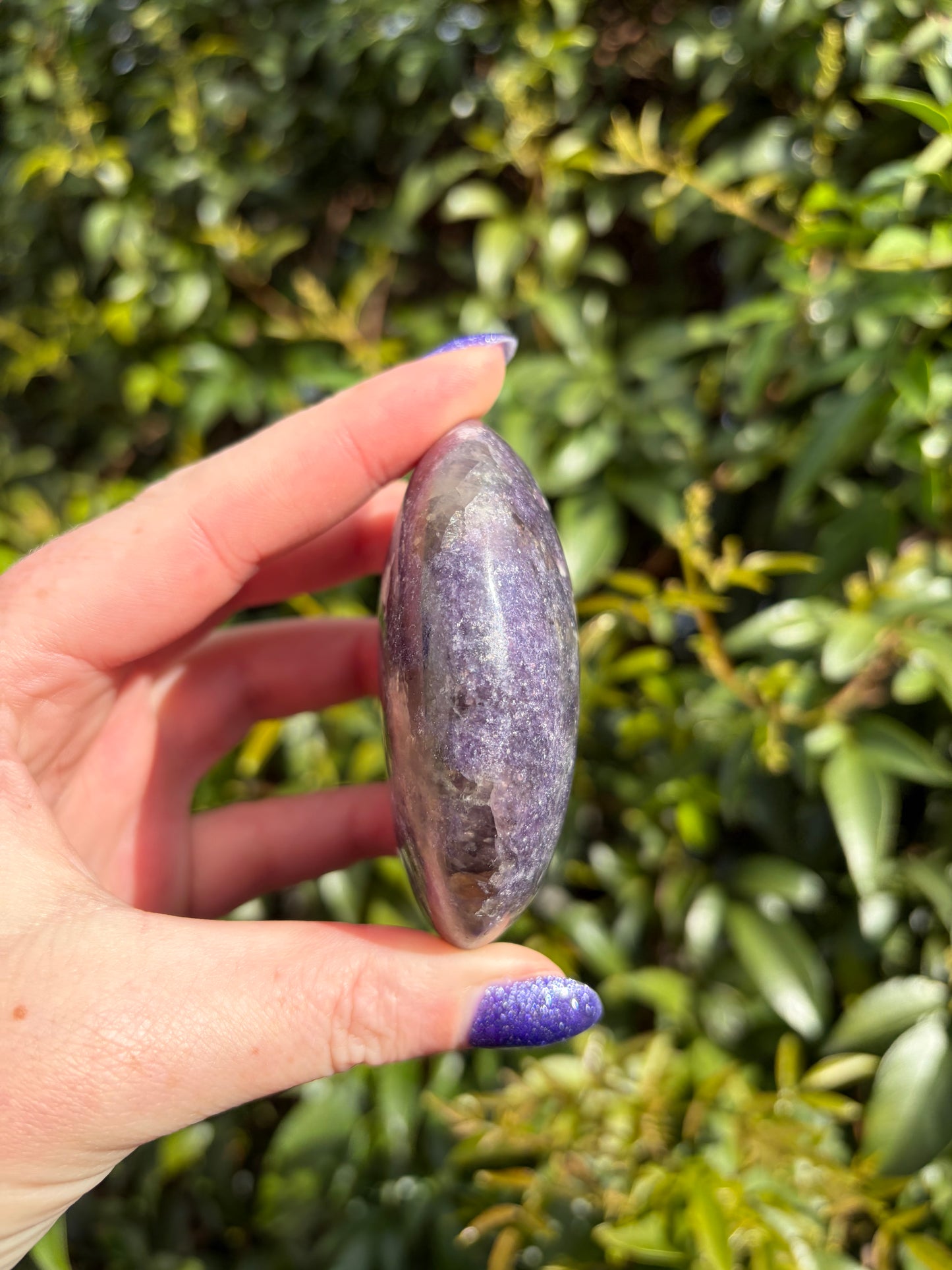 Lepidolite Palm Stone H