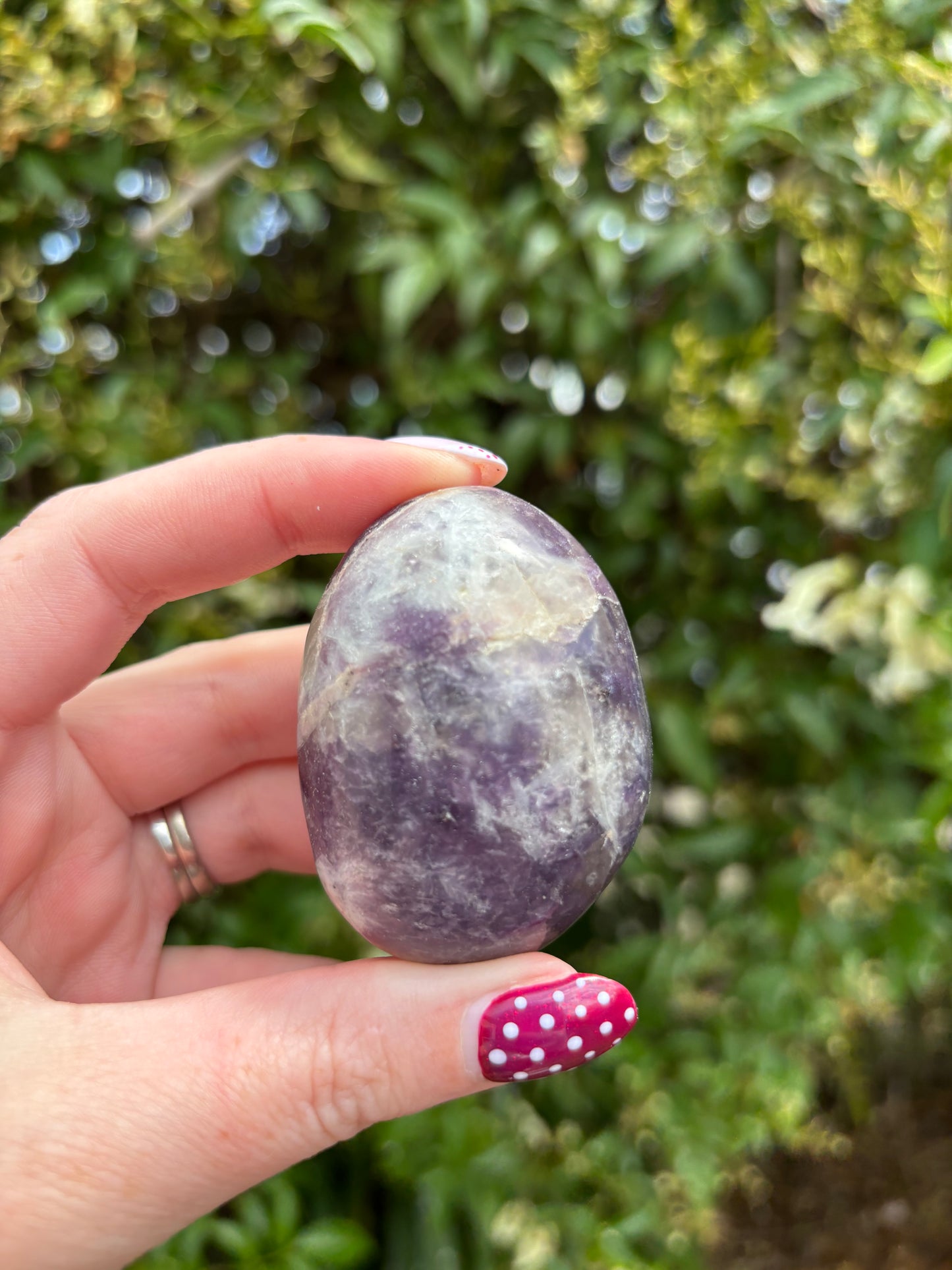 Lepidolite Palm Stone H