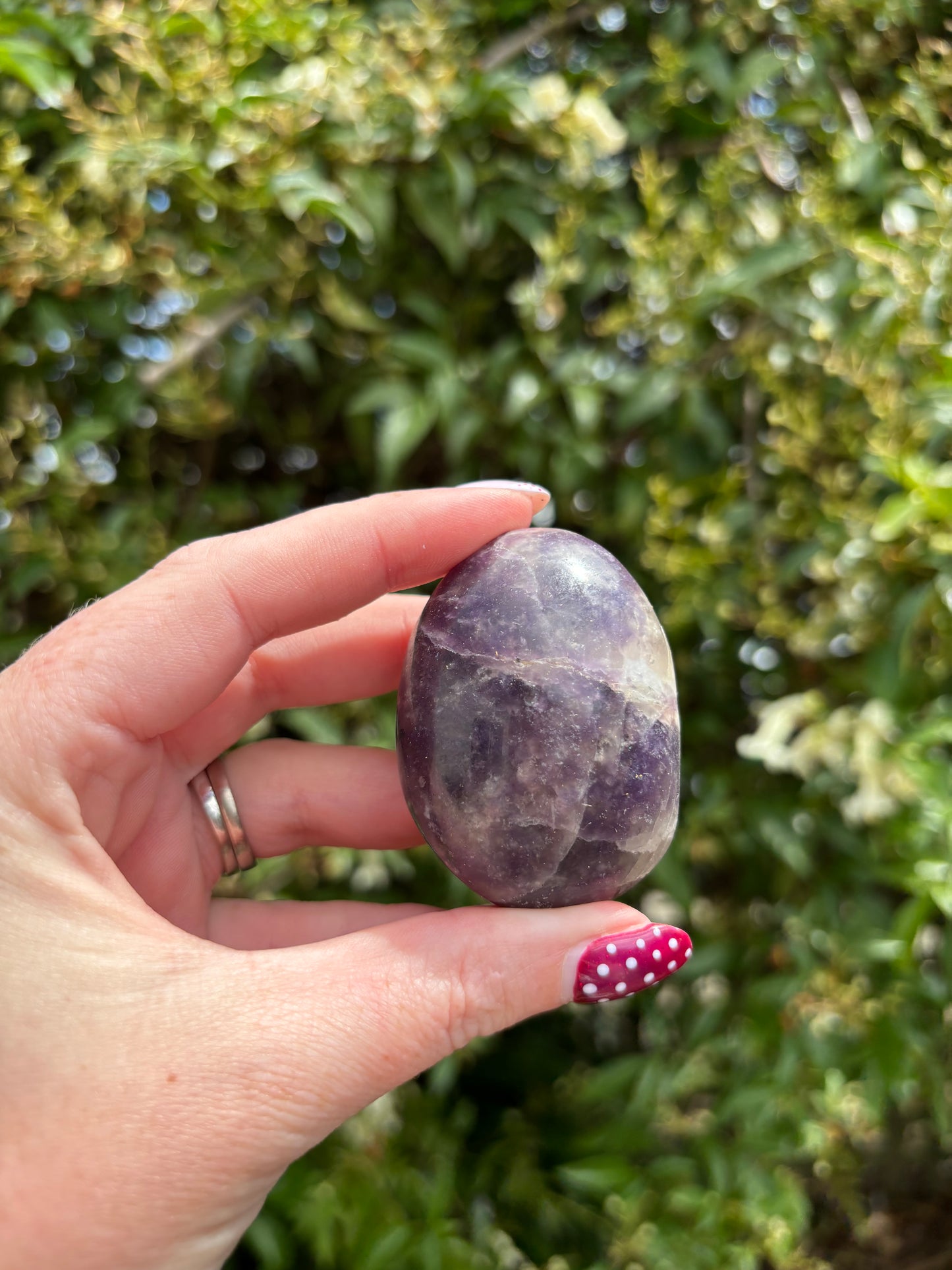 Lepidolite Palm Stone H