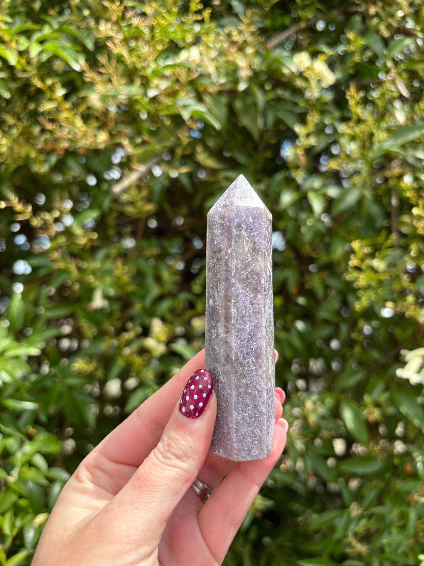 Lepidolite Polished Point E