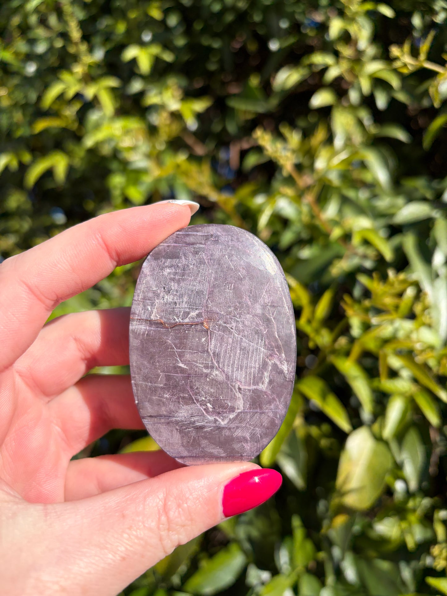 Lepidolite Palm Stone C