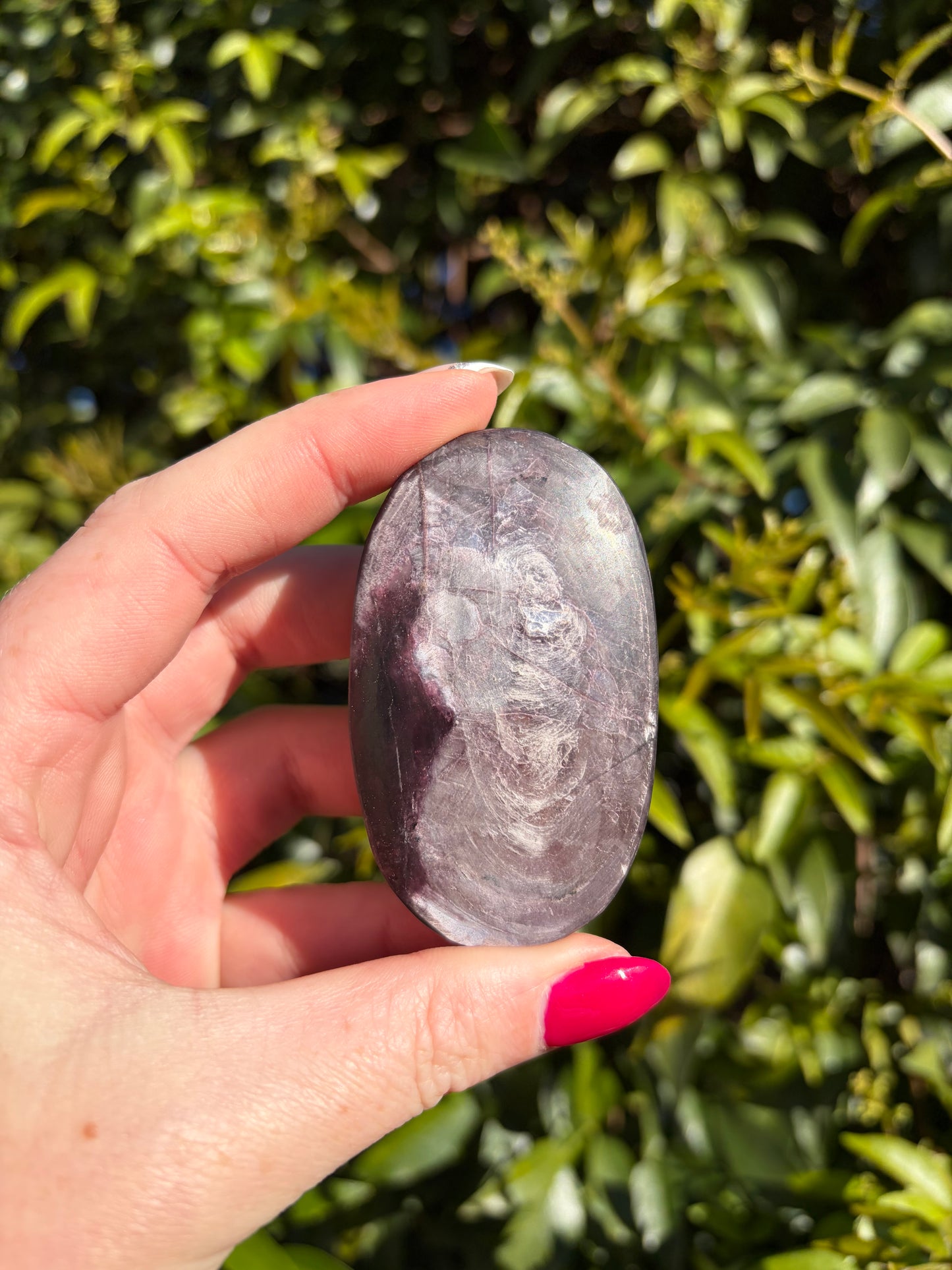 Lepidolite Palm Stone D
