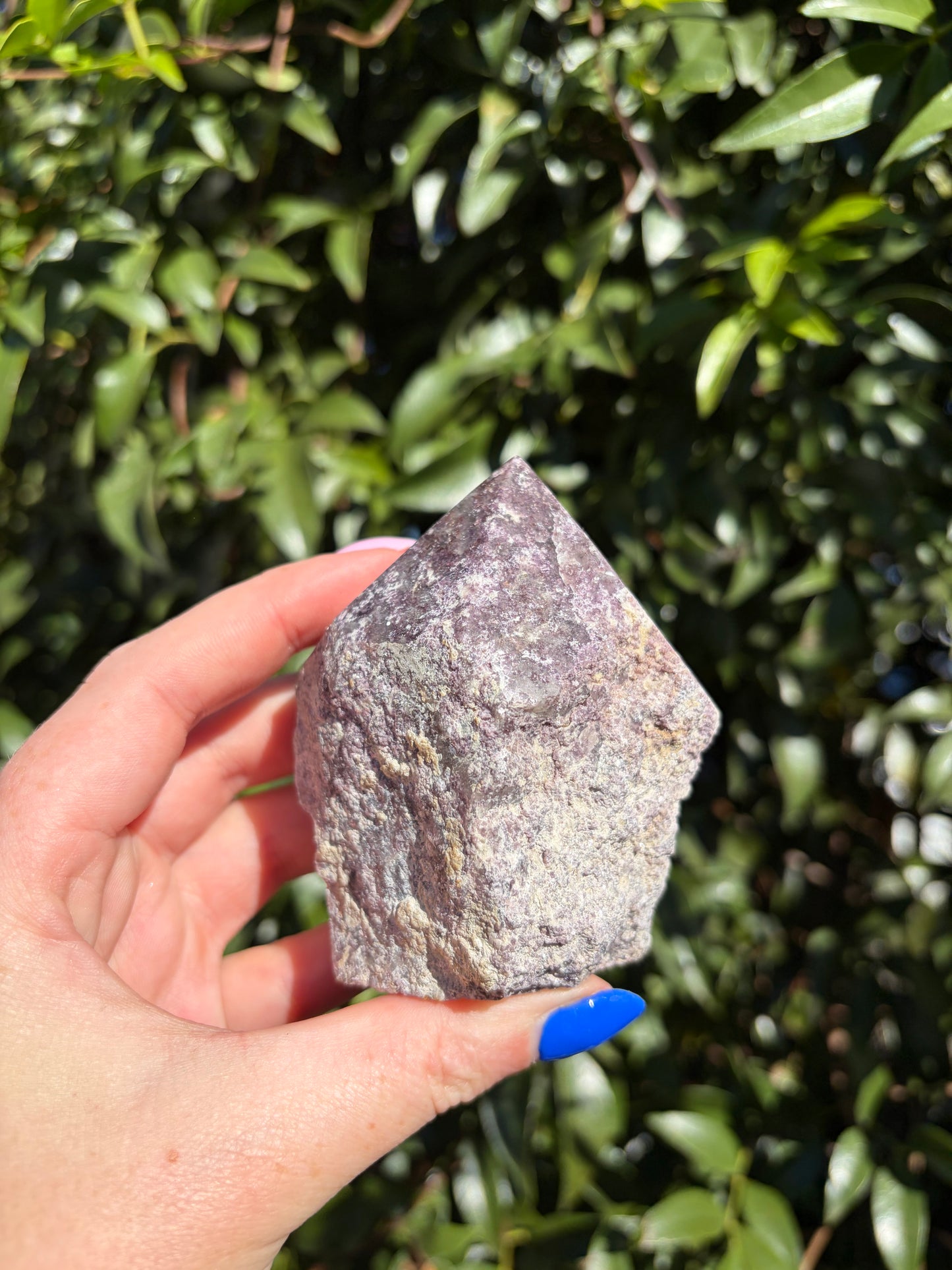 Lepidolite Semi Polished Point E