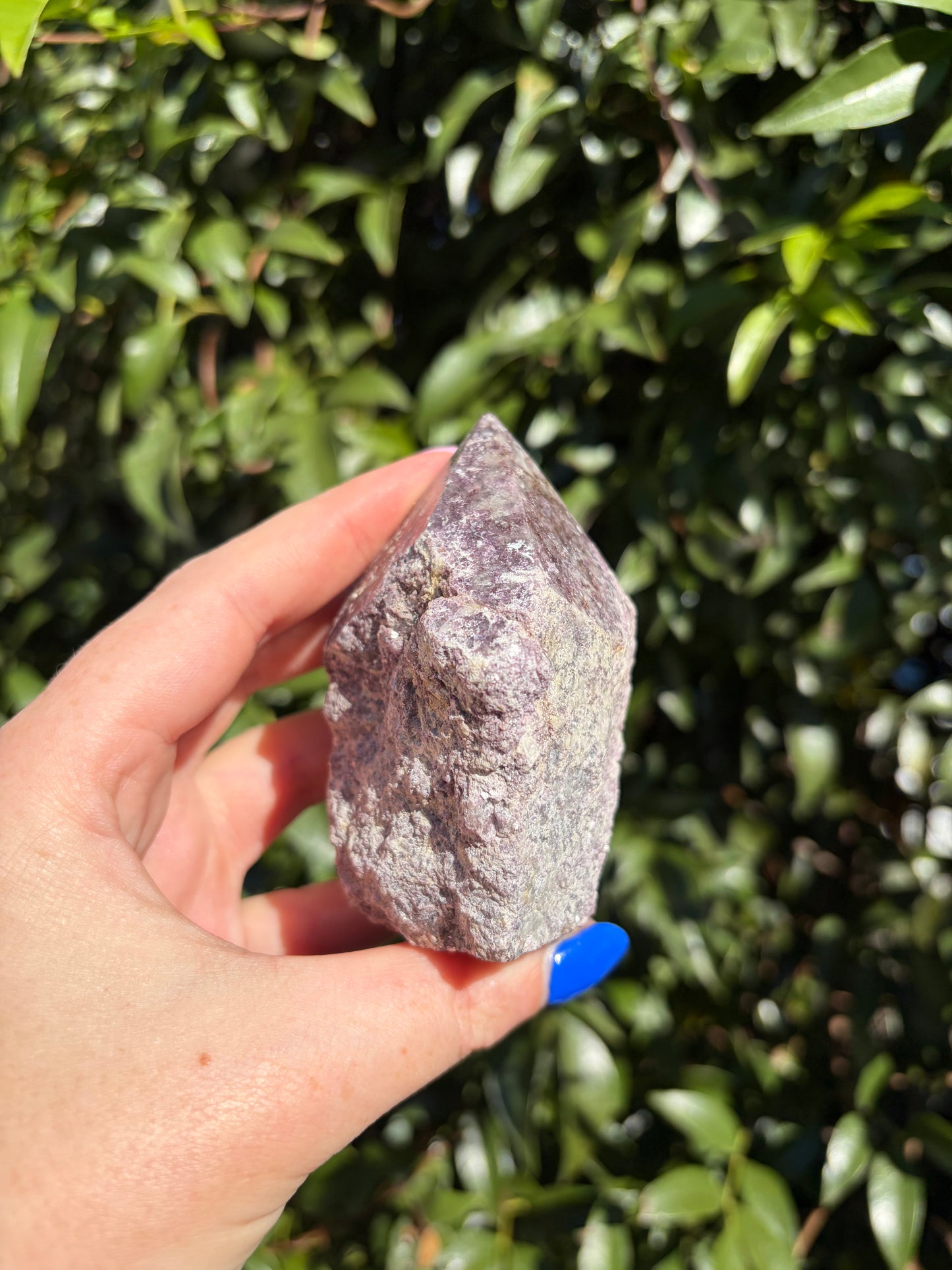 Lepidolite Semi Polished Point E