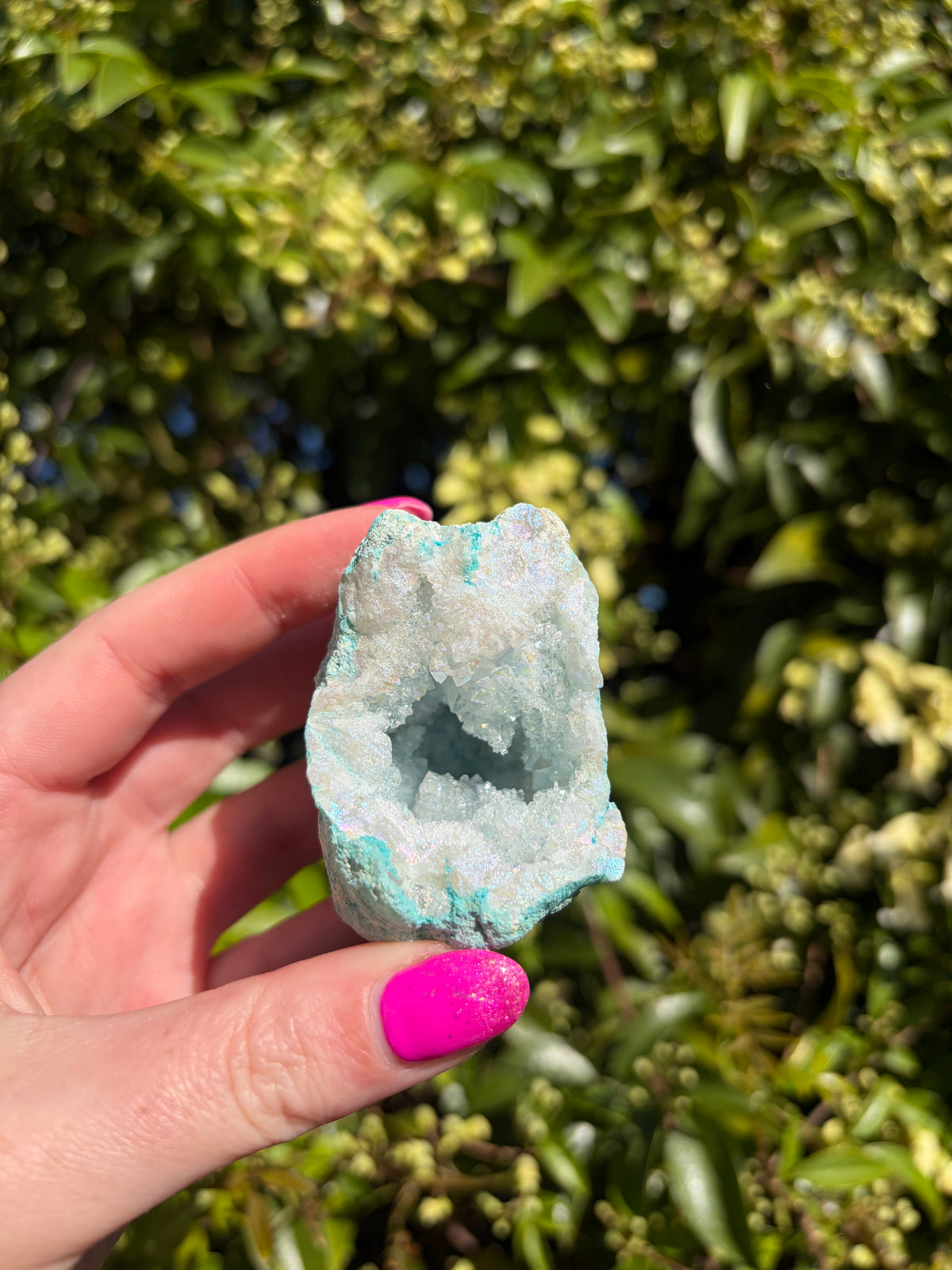 Light Blue Aura Quartz Cluster C